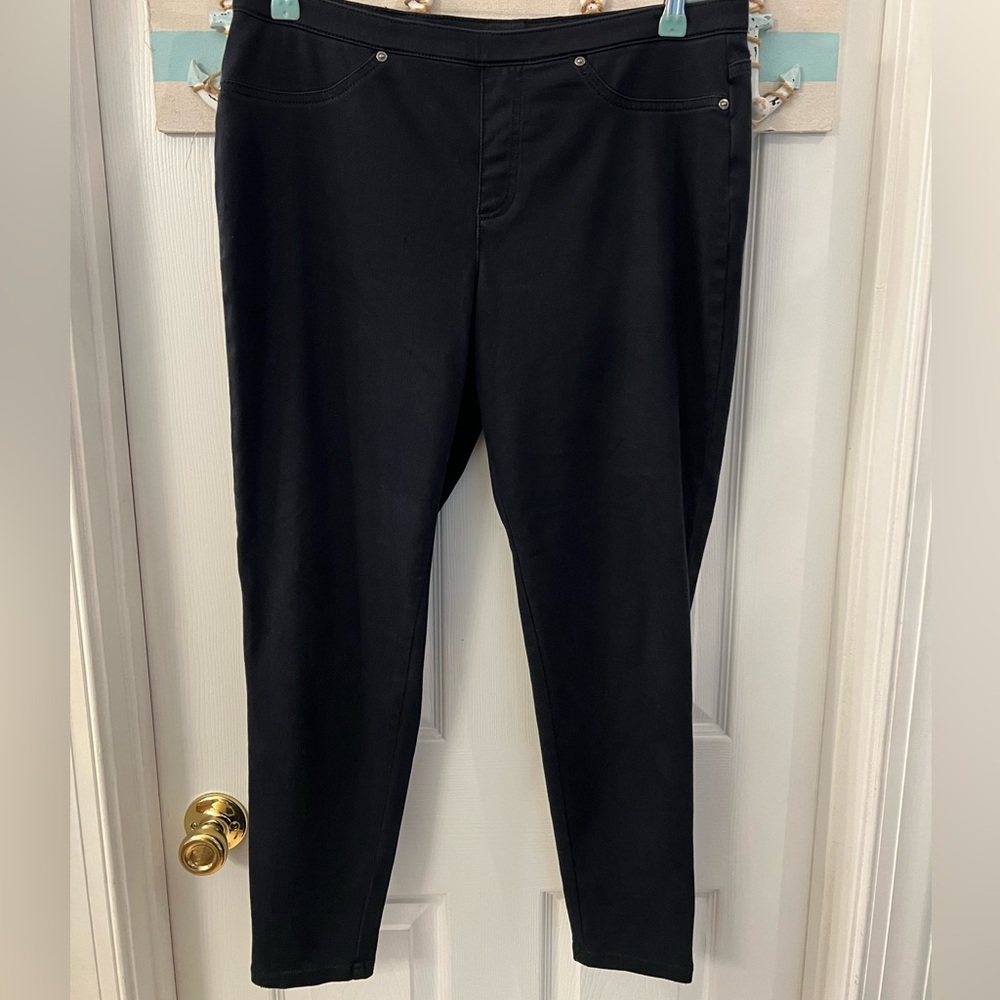 Style & Co Black Stretch Pull-on Pants Sz L
